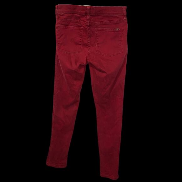 Lauren Ralph Lauren Red Skinny Jeans Size 8 Mid Rise Stretch Denim Pants - Picture 2 of 12